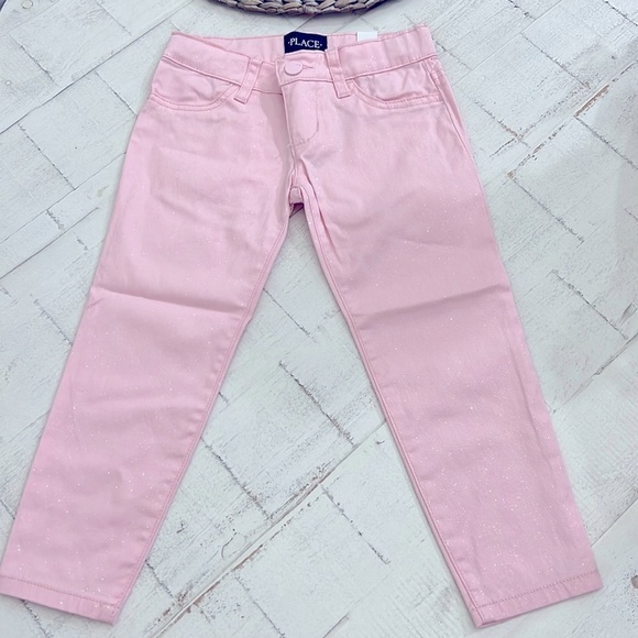 ☀️ The CHILDREN’S PLACE pink sparkle jeans 4 - Picture 1 of 5